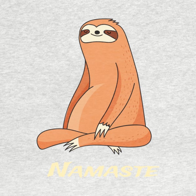 Zen Sloth Namaste by Bunnuku